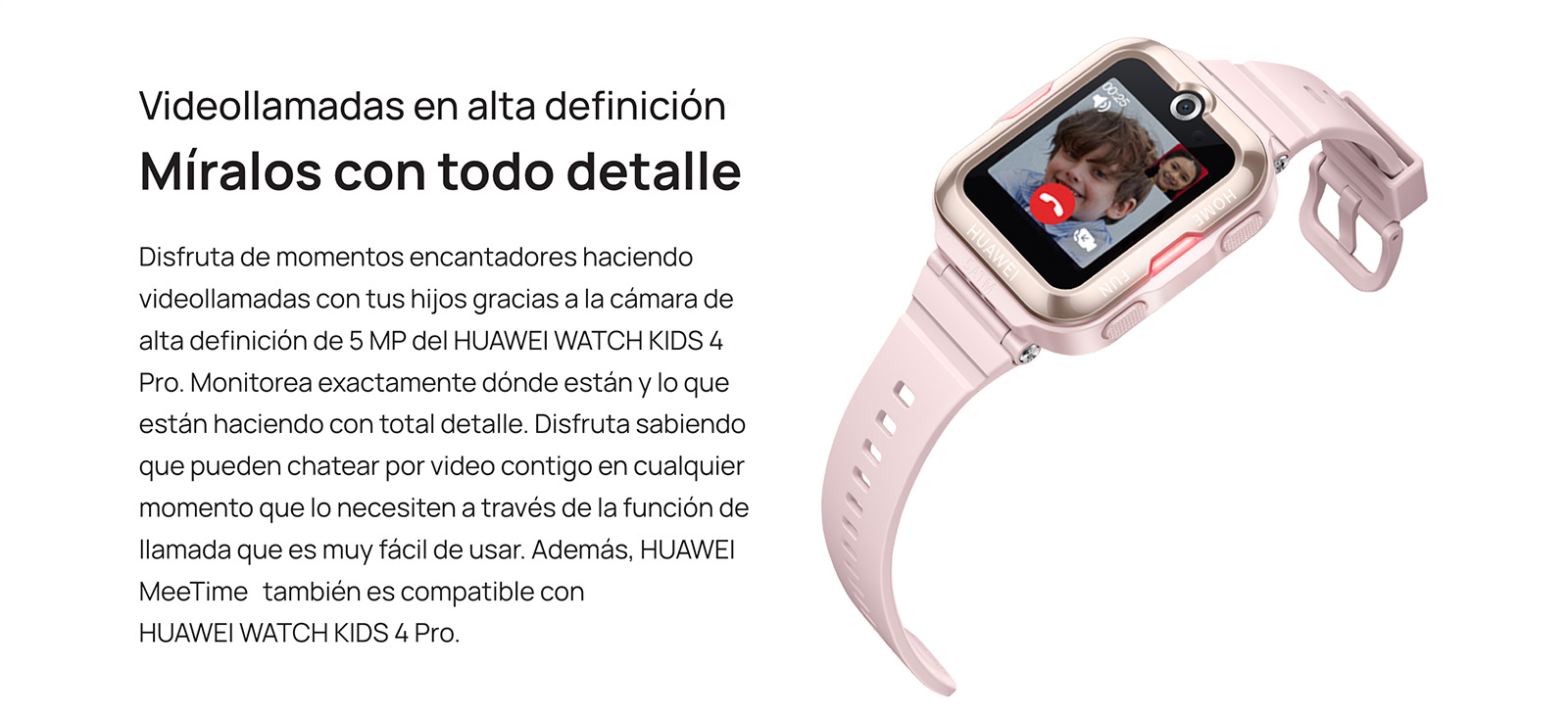 Smart watch Huawei Kids 4 Pro Reloj inteligente niños. Video llamadas en  alta definición. Sistema de posicionamiento integrado. Resistente al agua.  Compatible Android / iOS HUAWEI