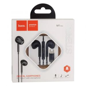 Hoco M1 Max crystal earphones for Type-C with mic-54691 Negro